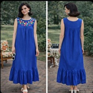 Vintage Blue Housecoat Dress